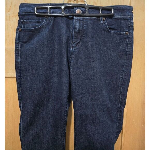Ann Taylor LOFT Modern Crop Jeans Size 30/10 Dark Wash Denim Straight-Leg Womens - Picture 2 of 13